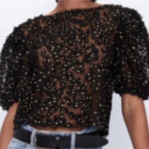 Zara Mesh Top Sz L